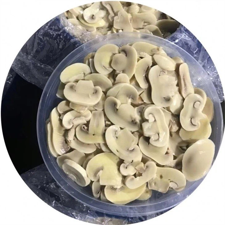 Pickled Sliced champignon mushroom in drums